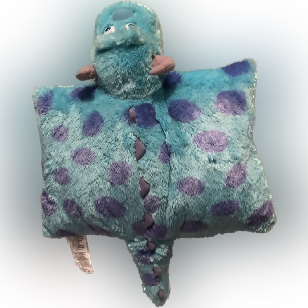 Disney Sully Monsters Inc. XL Blue Pillow Pet Faux Fur Vintage 2014 Collectible - Picture 3 of 6